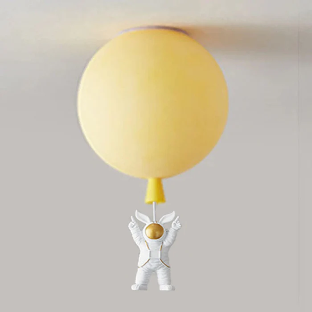 BowLift | Trendy Moon/Astronaut Kids Room LED Ceiling Lamp - CosmoGlow