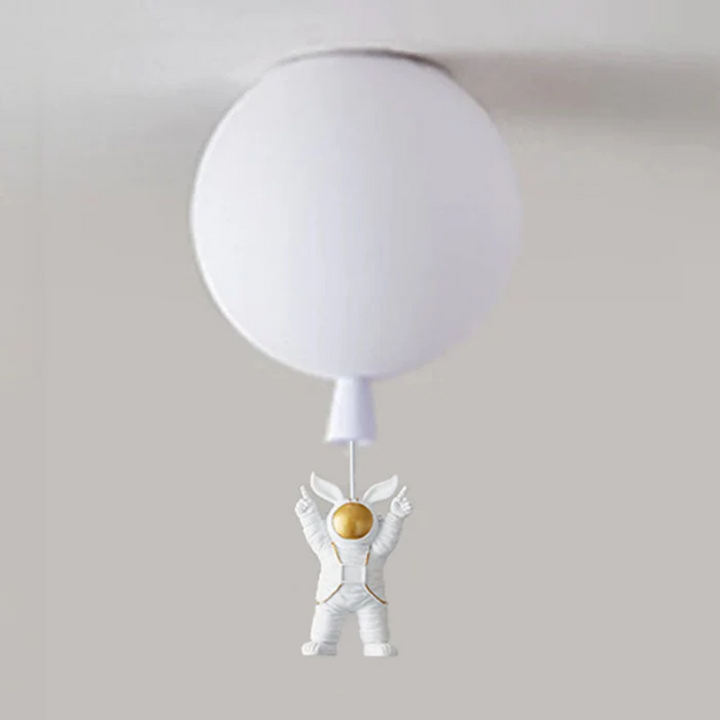 BowLift | Trendy Moon/Astronaut Kids Room LED Ceiling Lamp - CosmoGlow