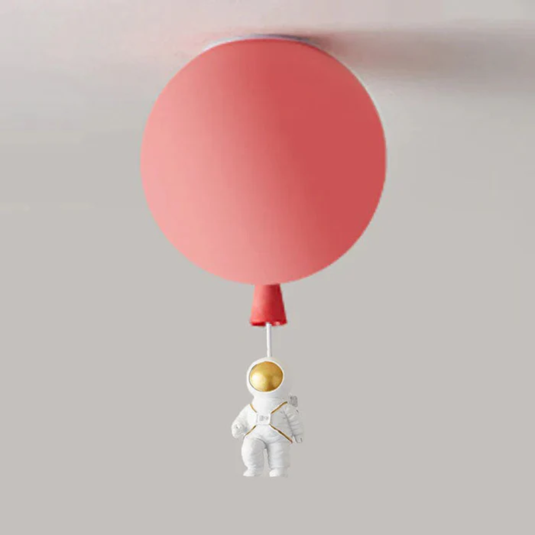 BowLift | Trendy Moon/Astronaut Kids Room LED Ceiling Lamp - CosmoGlow