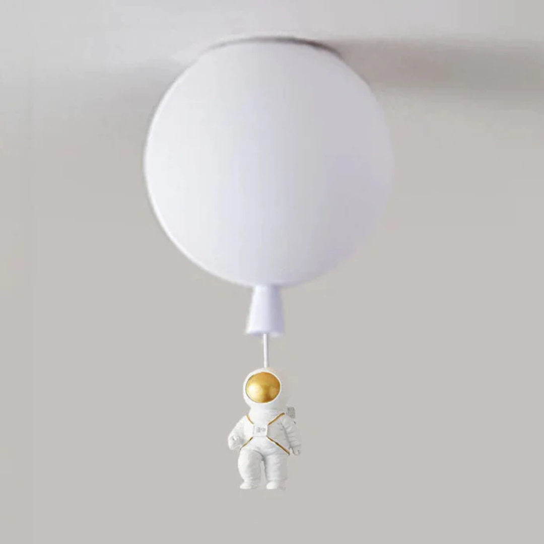 BowLift | Trendy Moon/Astronaut Kids Room LED Ceiling Lamp - CosmoGlow