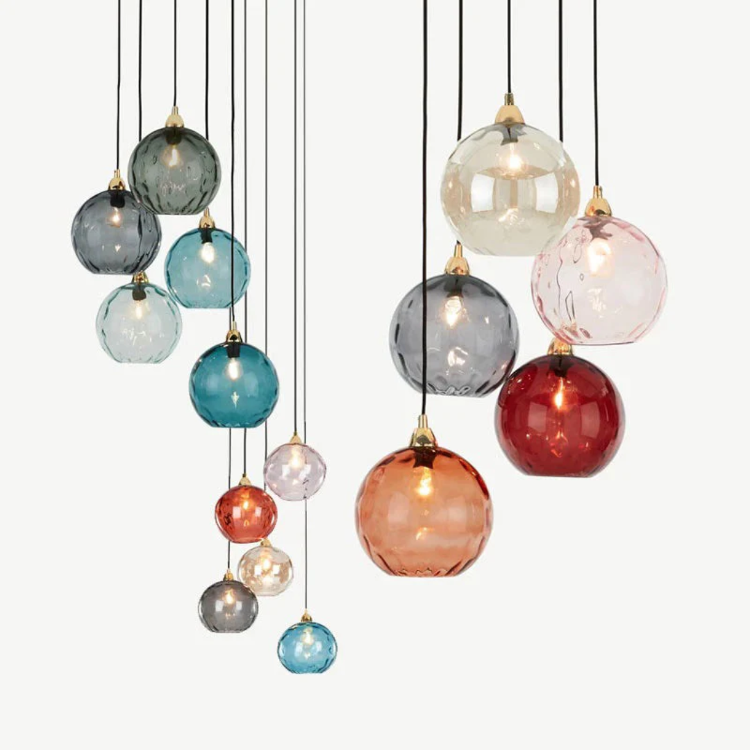 Modern Cluster Pendant Lamp with 3 Lights - Cascade | Bowlift
