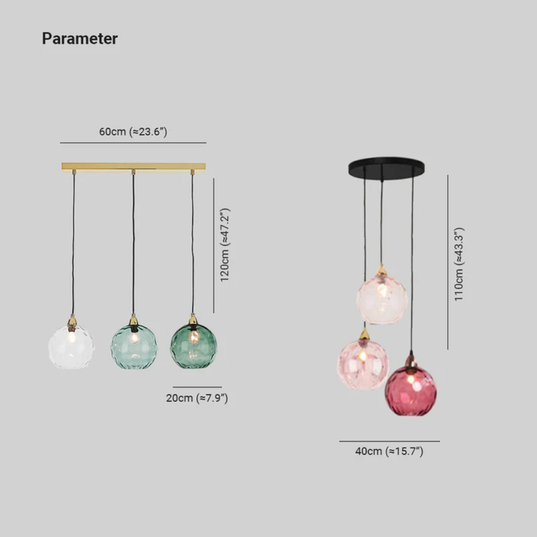 Modern Cluster Pendant Lamp with 3 Lights - Cascade | Bowlift