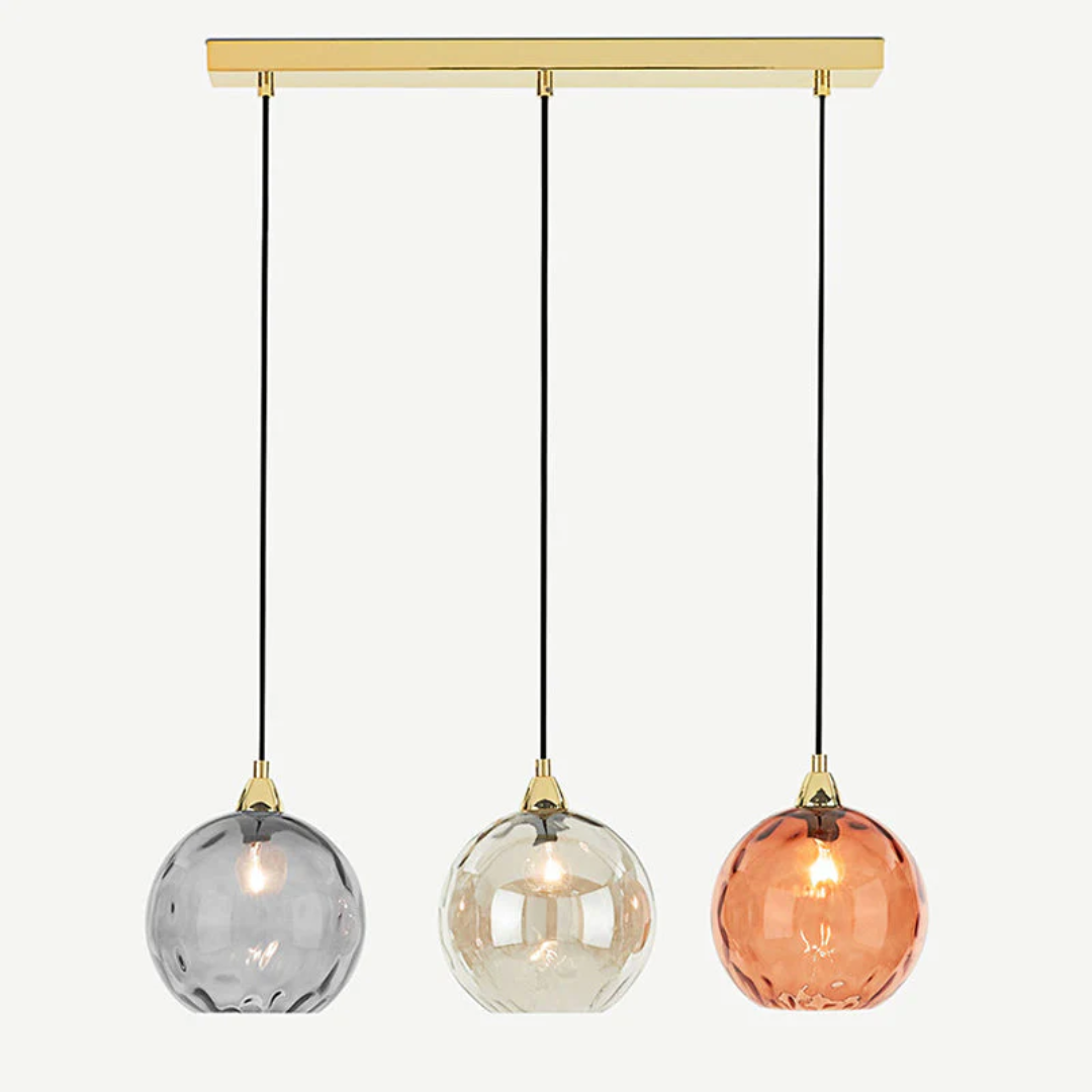 Modern Cluster Pendant Lamp with 3 Lights - Cascade | Bowlift