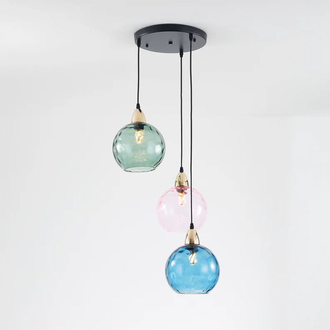 Modern Cluster Pendant Lamp with 3 Lights - Cascade | Bowlift