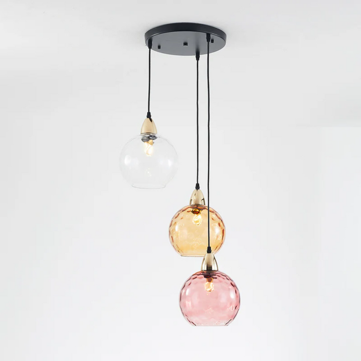 Modern Cluster Pendant Lamp with 3 Lights - Cascade | Bowlift