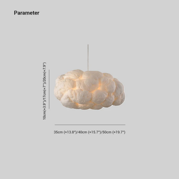 Designer Cloud LED Pendant Lamp White PVC/Cotton - Nimbus | Bowlift