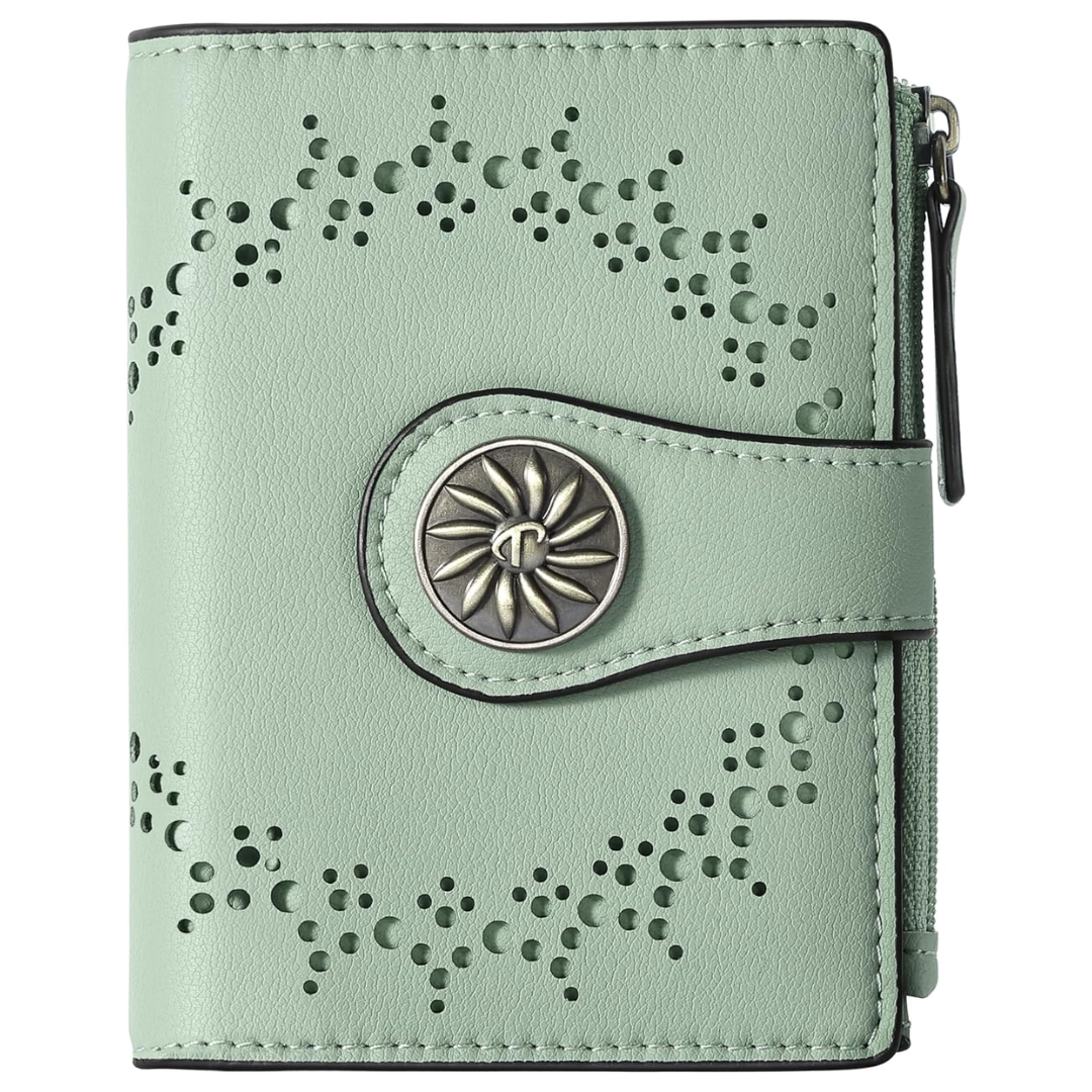 Elegant RFID Women's Wallet with Zipper Bowlift