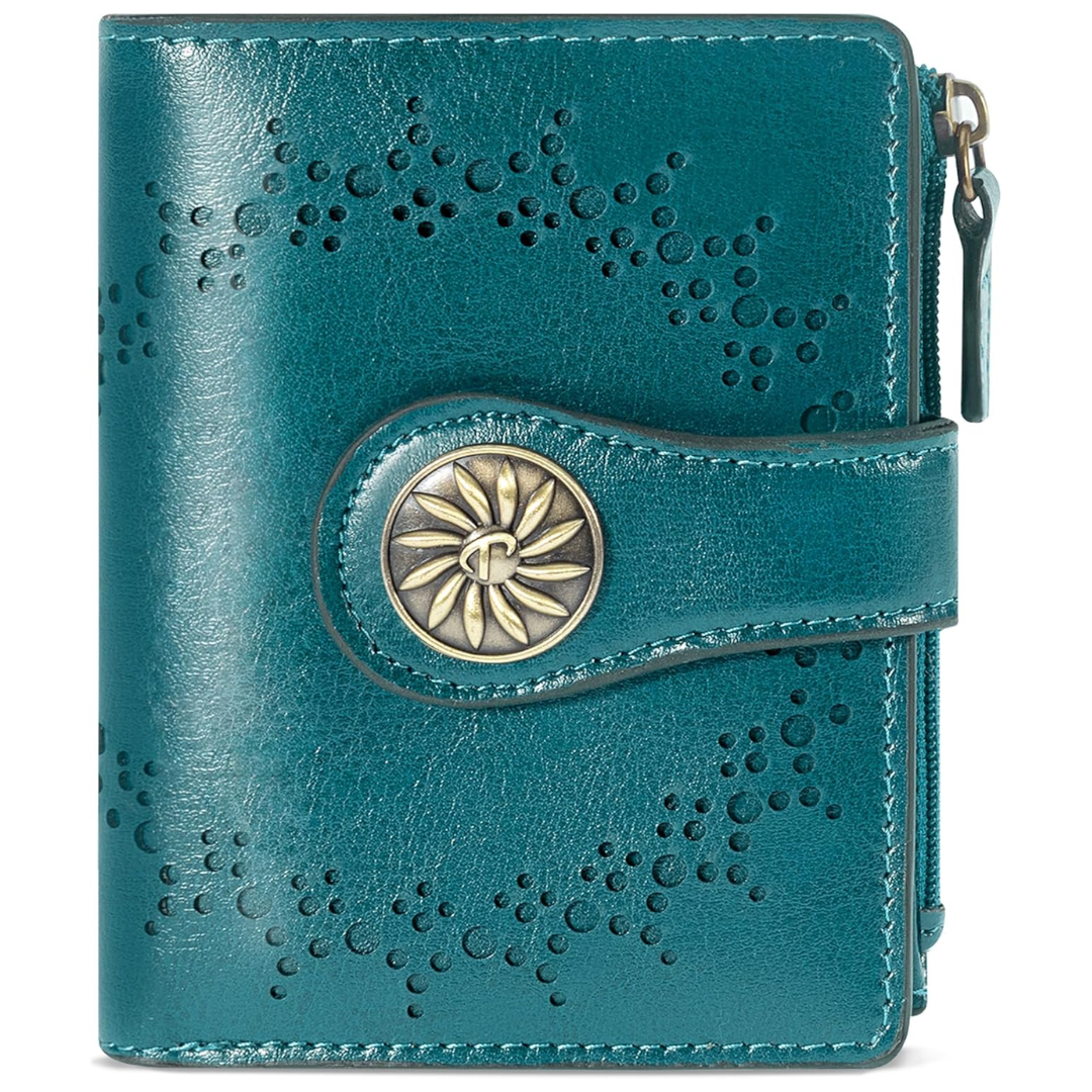 Elegant RFID Women's Wallet with Zipper Bowlift