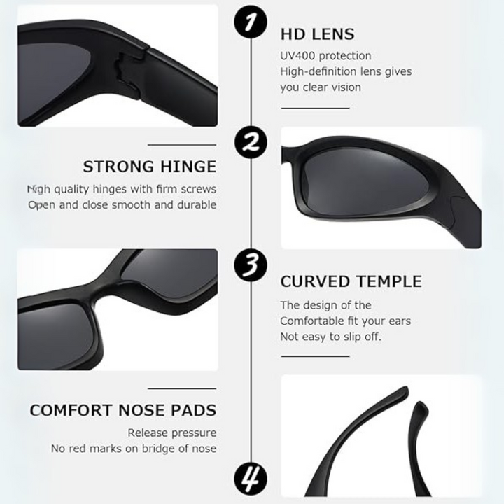 Polarized Sports Sunglasses - SwiftWrap | Bowlift