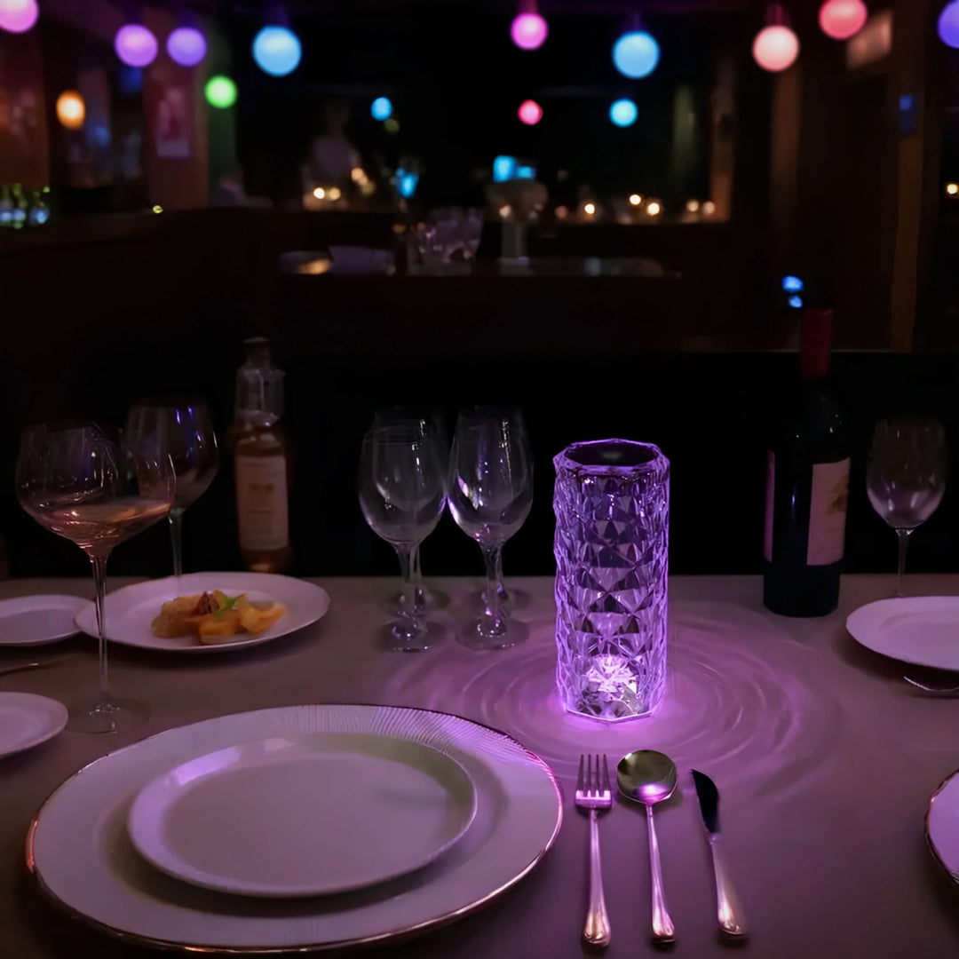Crystal Table Lamp with Touch Control - Aurora | Bowlift