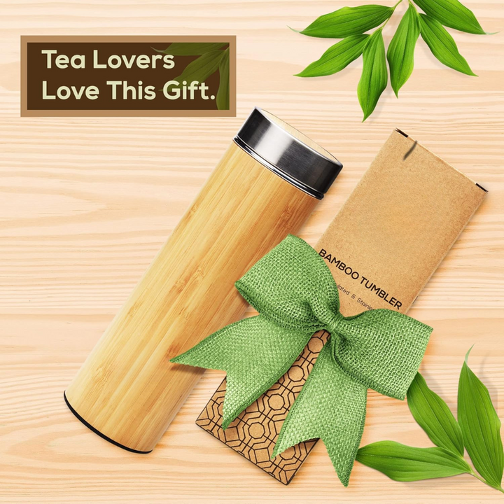 TeaFusion - Luxe Bamboe Thee Fles 500ml Bowlift