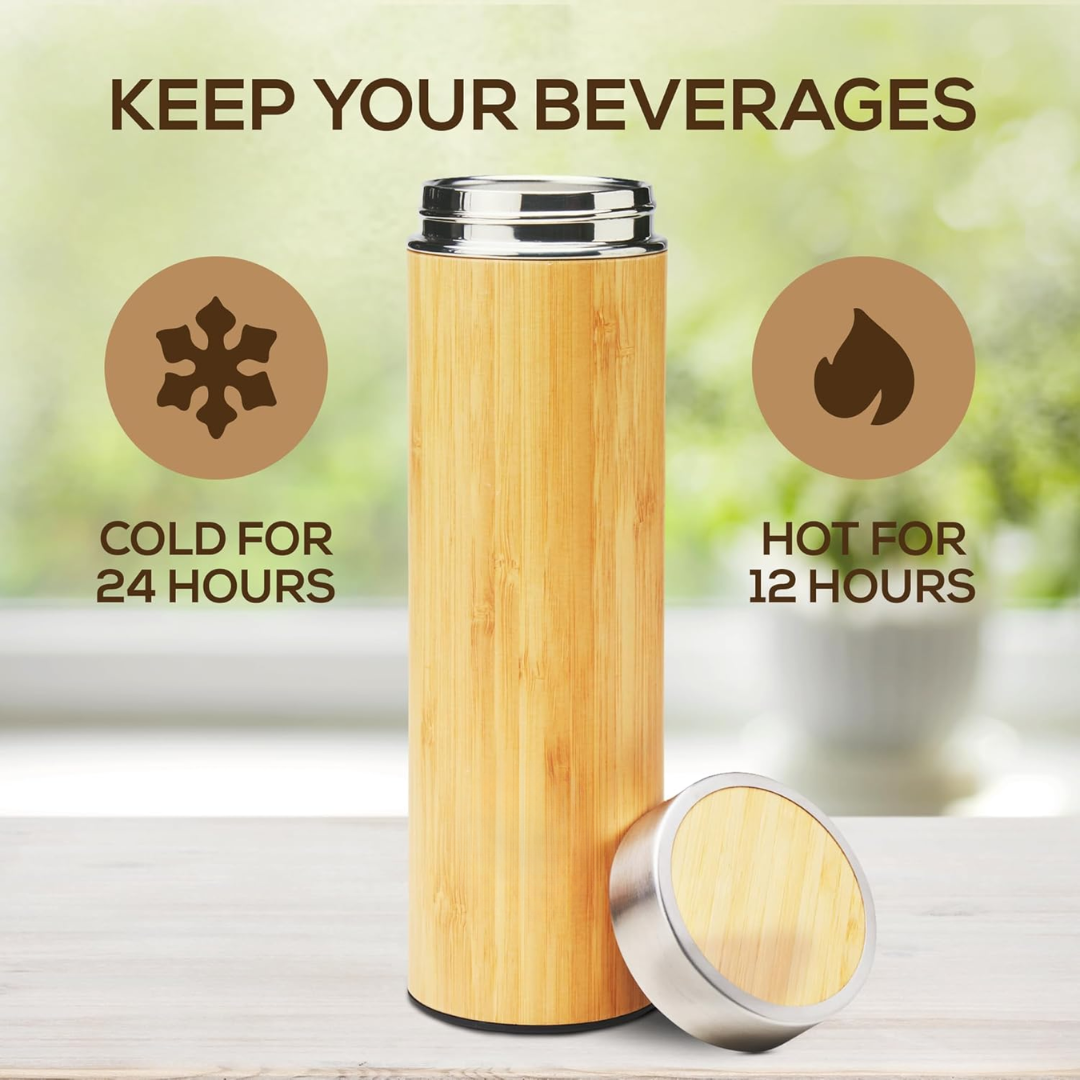 TeaFusion - Luxe Bamboe Thee Fles 500ml Bowlift