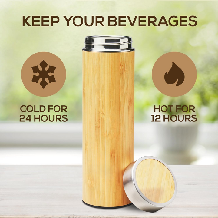 TeaFusion - Luxe Bamboe Thee Fles 500ml Bowlift