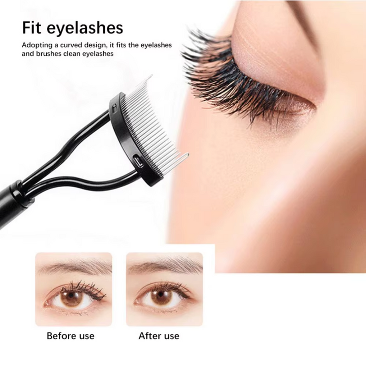 BowLift | BelleCurve Eyelash Comb & Mascara Brush | Perfect Definition | Clump-Free | With Protective Cap