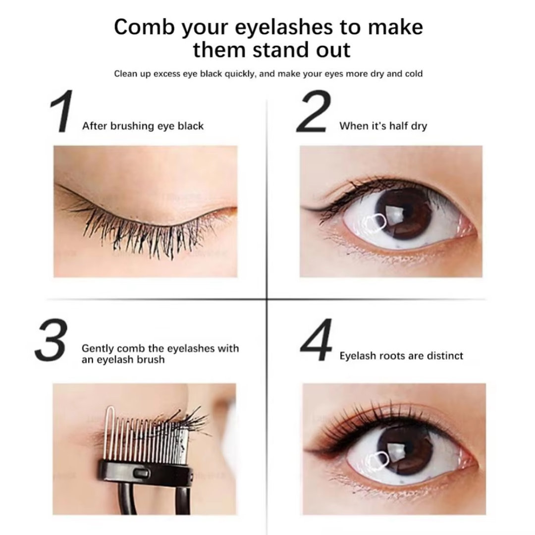 BowLift | BelleCurve Eyelash Comb & Mascara Brush | Perfect Definition | Clump-Free | With Protective Cap