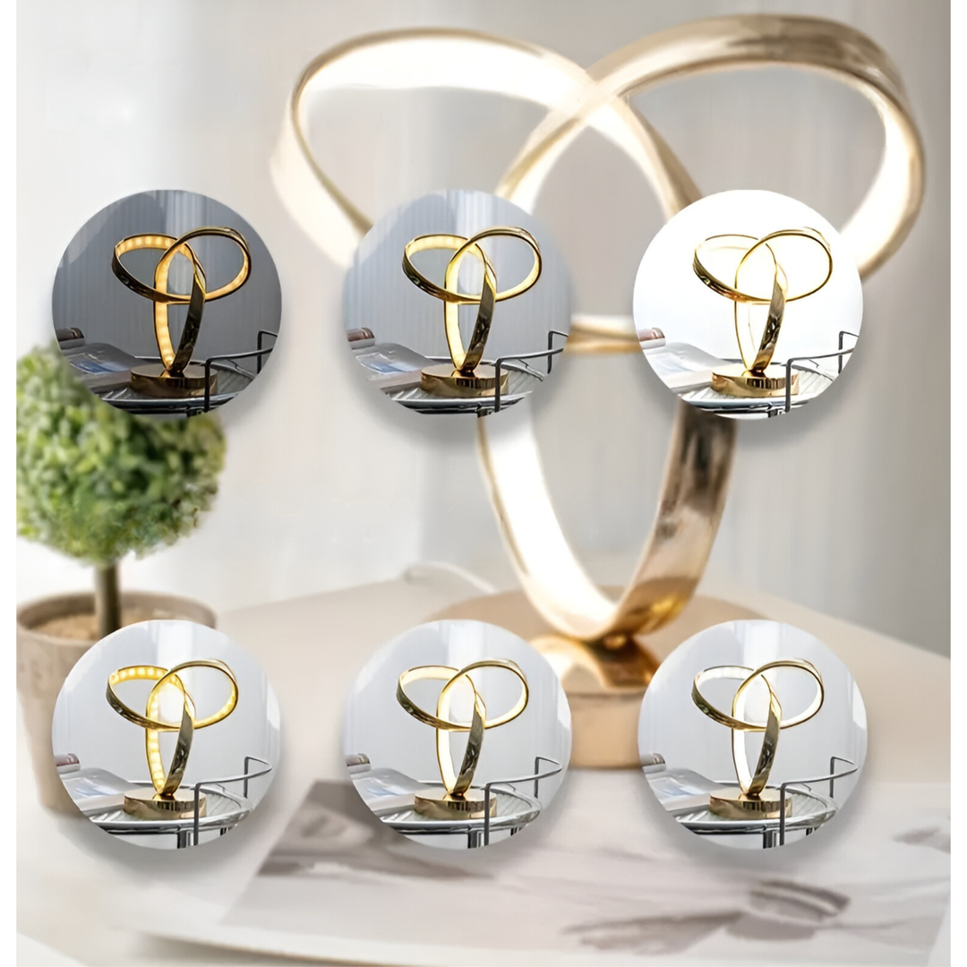BowLift | Lamp - Luxury Golden Möbius Ring Desk Reading Lamp