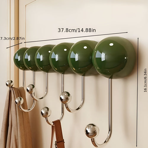 Shower hooks with suction cup – Strong hold without drilling | Perfect for bath and shower | Bowlift