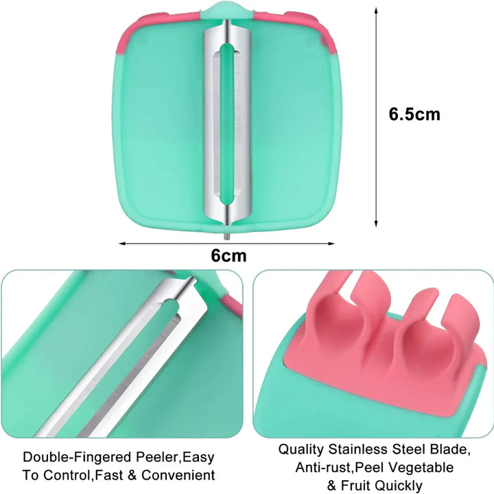 BowLift | 4-piece finger vegetable peeler set