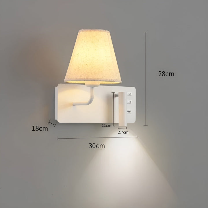 Reading lamp with candle light effect – Warm, decorative light | Perfect for the bedroom & bed | Bowlift