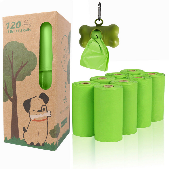 120 Poop Bags with Dispenser Bowlift