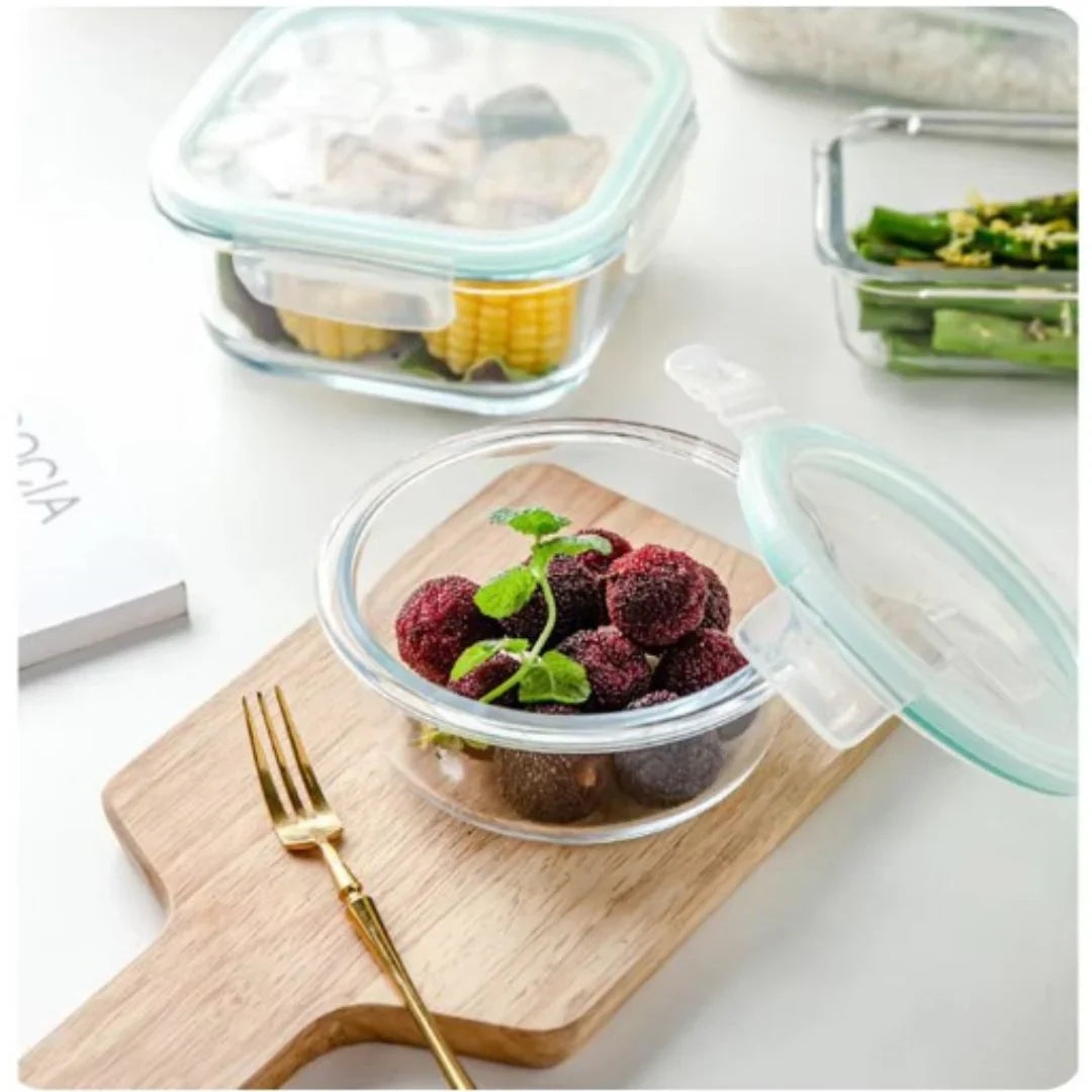 BowLift | Glass Fresh Storage Containers Set – Airtight Storage Containers with Lid for Kitchen & Meal Prep