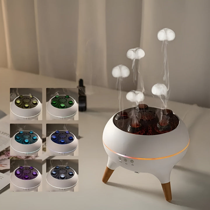 Aroma diffuser in jellyfish shape – color change & remote control | humidifier for home & office | Bowlift