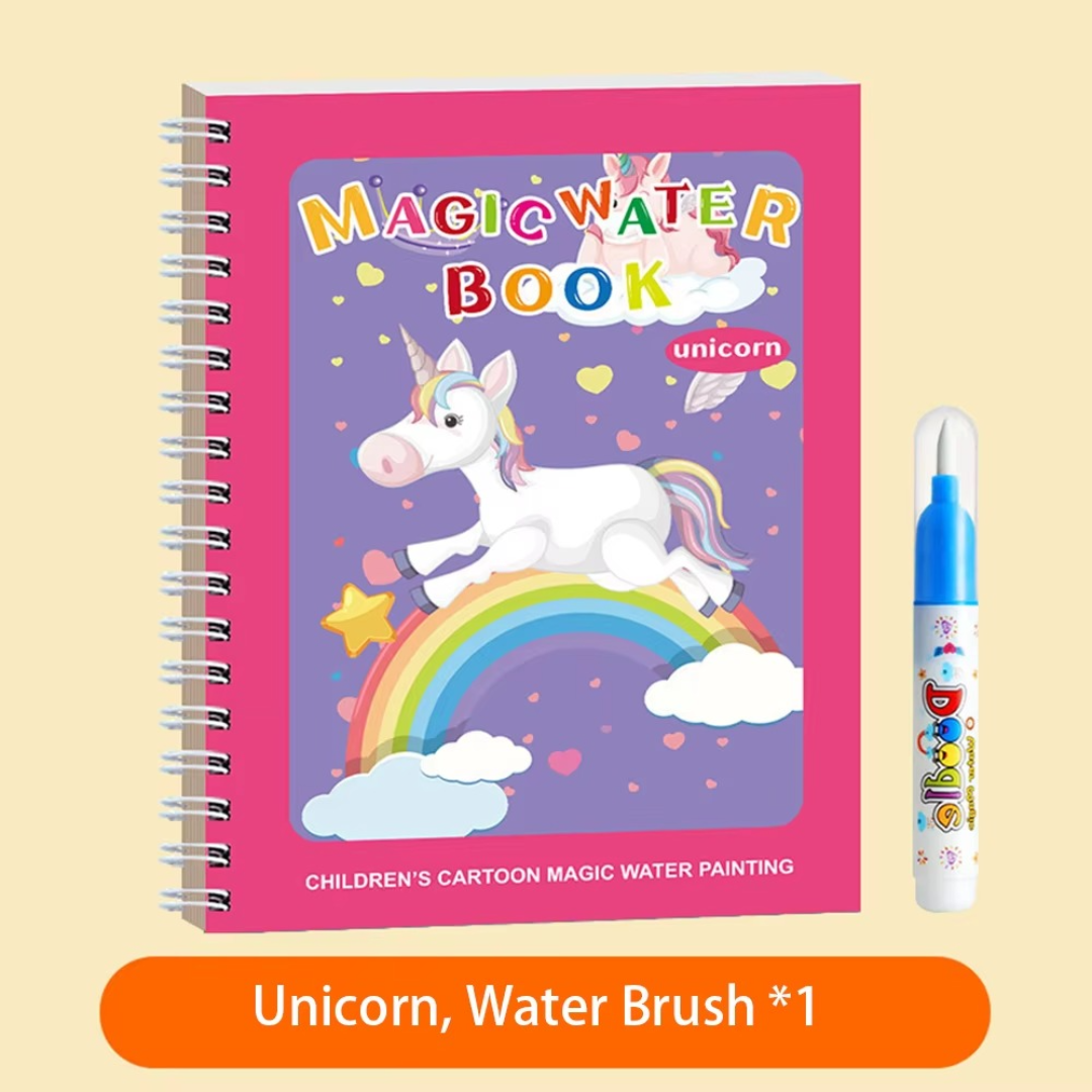 BowLift | Magic Self Erasing Water Painting Book Set with Water Brush (Set of 6)
