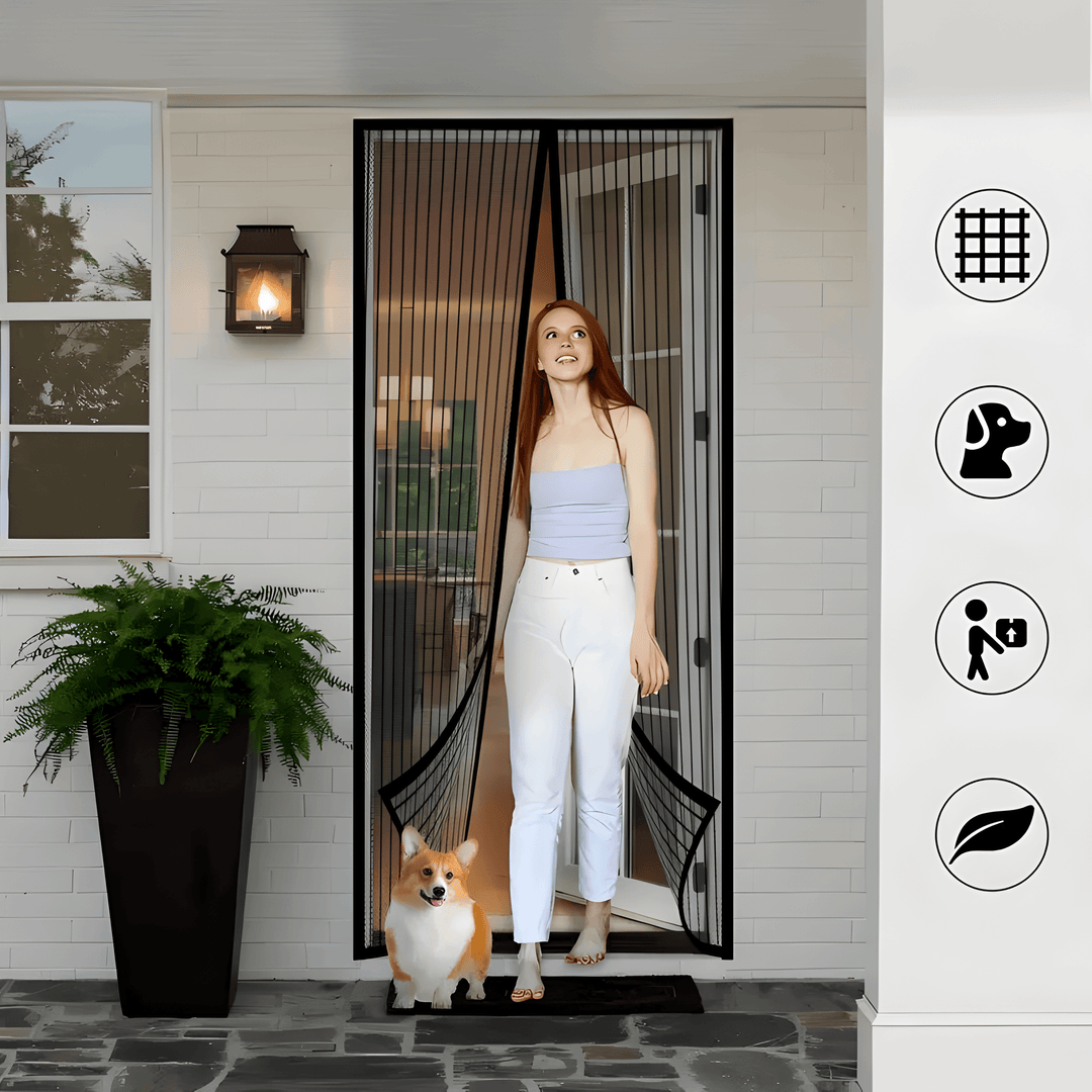 Self-closing Magnetic Insect Screen with Pet-friendly Opening | Bowlift