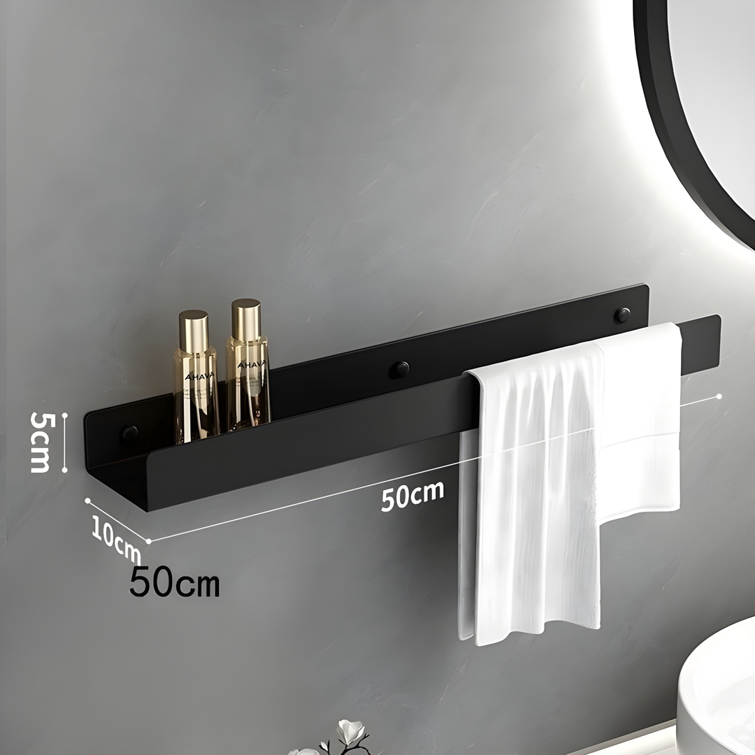 Bowliftack Bathroom Shelf – Modern Design with Towel Bar | Practical Storage for the Bathroom | Bowlift