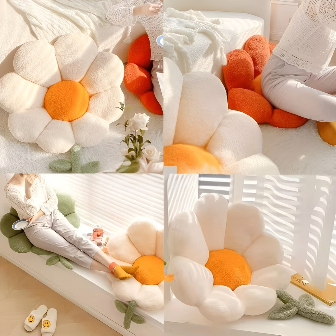 Flower Cushion Seat Cushion – Soft and Cozy | Decorative Floor Cushion for Sofa, Bedroom, and Living Room | Bowlift