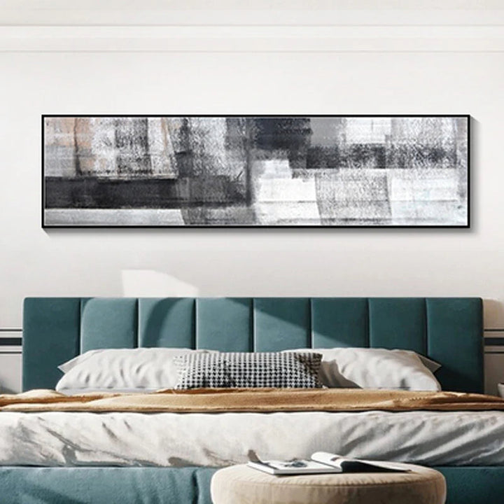 Urban Gray Abstract Wall Art Fine Art Canvas Prints Vertical Horizontal Format Pictures For Modern Living Room Bedroom Home Office Decor | Bowlift