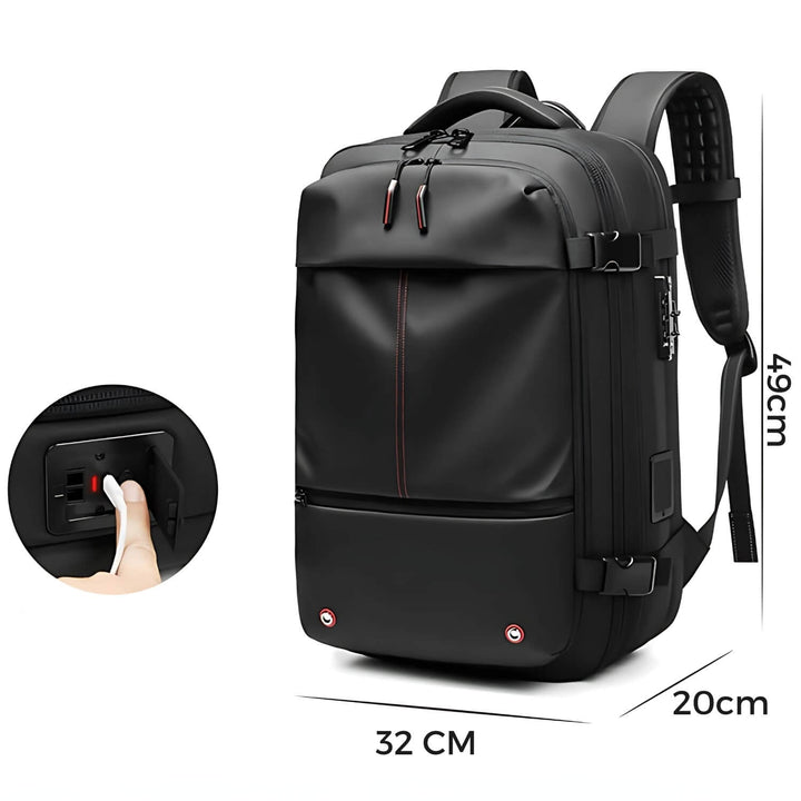 BowLift | VacuPro – Compression Travel Backpack with Built-In Vacuum System | Space-Saving Cabin Bag