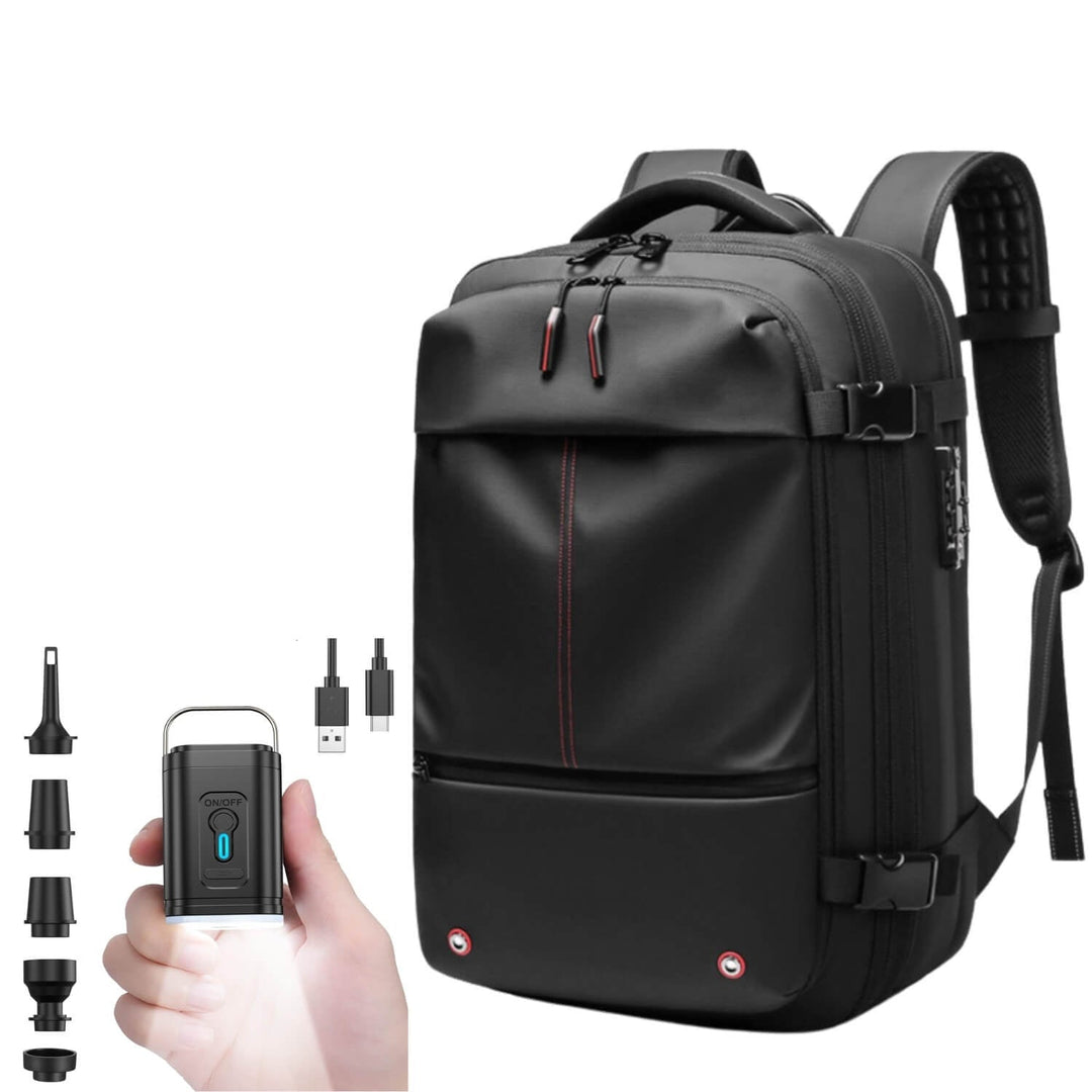 BowLift | VacuPro – Compression Travel Backpack with Built-In Vacuum System | Space-Saving Cabin Bag