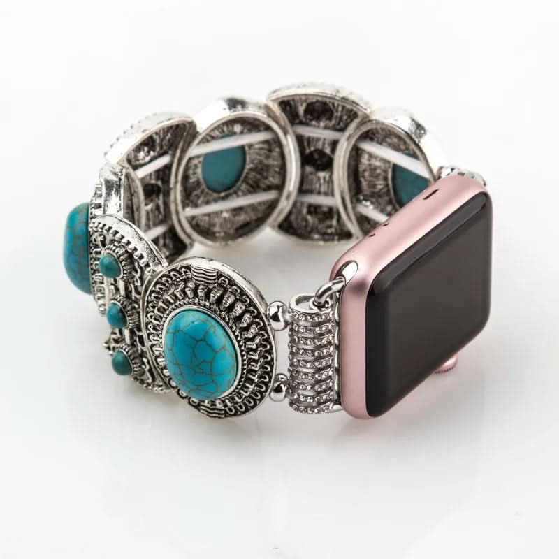 BowLift | Artistic smartwatch band in turquoise in boho design