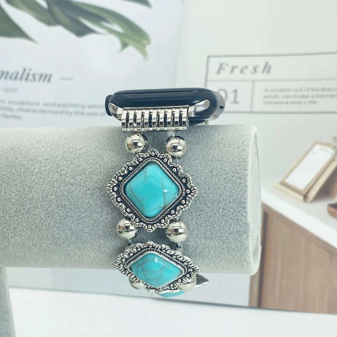 BowLift | Artistic smartwatch band in turquoise in boho design