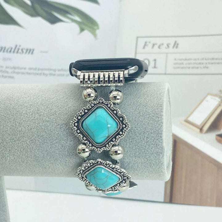 BowLift | Artistic smartwatch band in turquoise in boho design