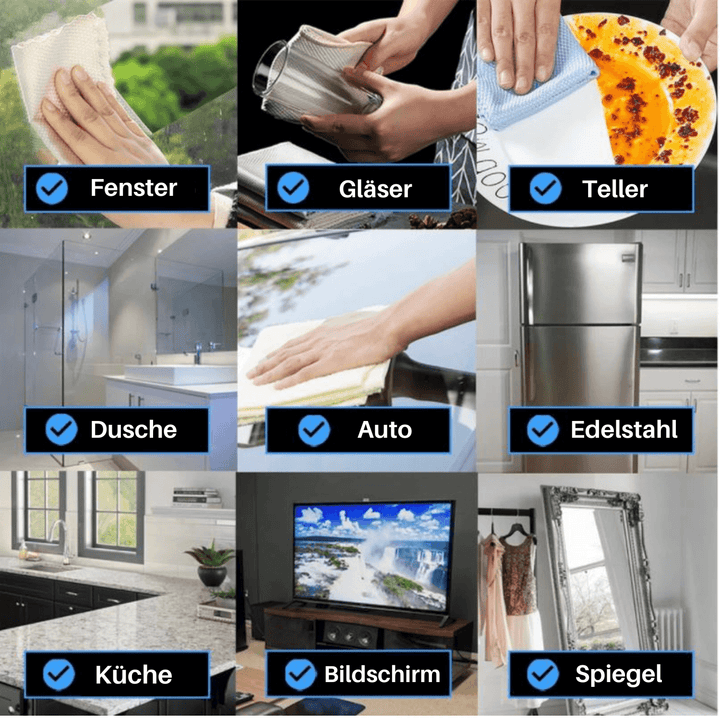 Soft Touch Wonder Cloth – Stripe-Free Cleaning of Glass, Mirrors & Stainless Steel | Bowlift