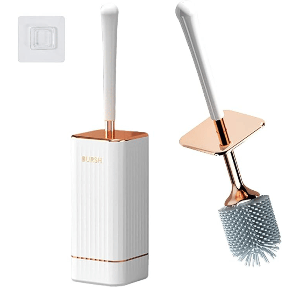 BowLift | Elegant Flexi Toilet Brush with Quick-Drying Wall Holder