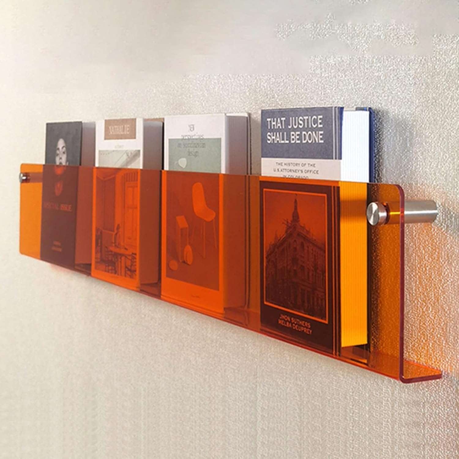 BowLift | Acrylic Wall-mounted Floating Magazine Rack