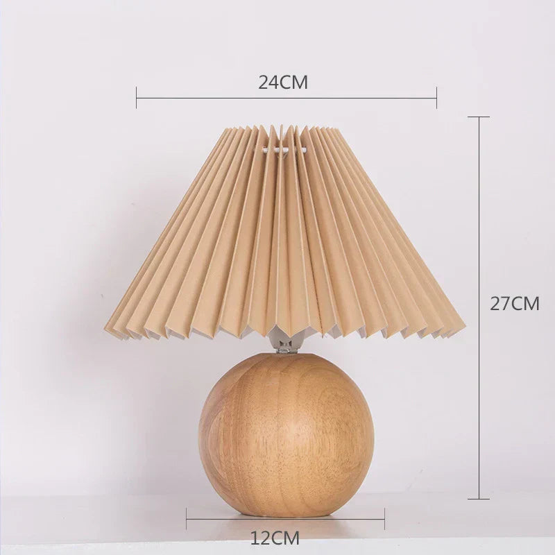 BowLift | Luminous Heritage: Vintage Table Lamp with Pleated Shade – Elegant Antique Retro Nightstand Lighting Solutions