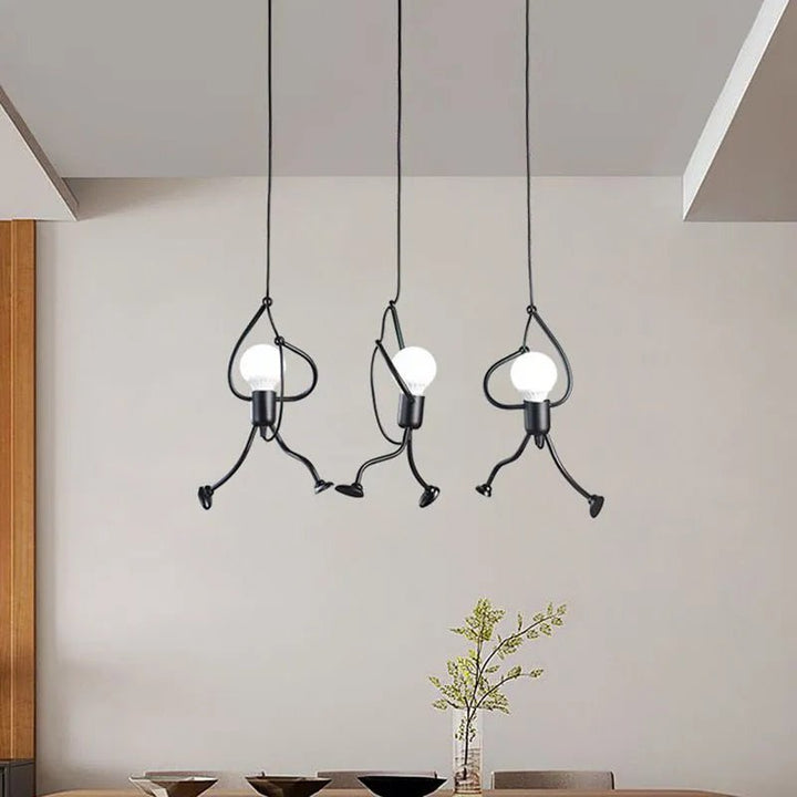 FunkyLight | Retro Pendant Light Iron Man Bowlift
