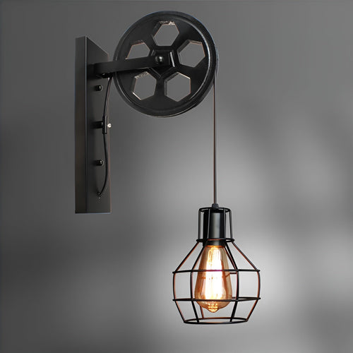 BowLift | LumenLux Wall Lamp - Elegant Industrial Vintage LED Lighting