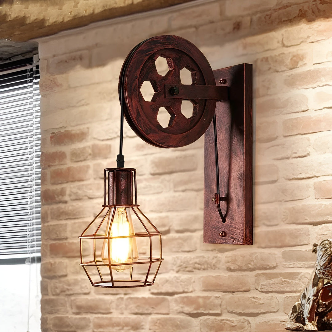 BowLift | LumenLux Wall Lamp - Elegant Industrial Vintage LED Lighting