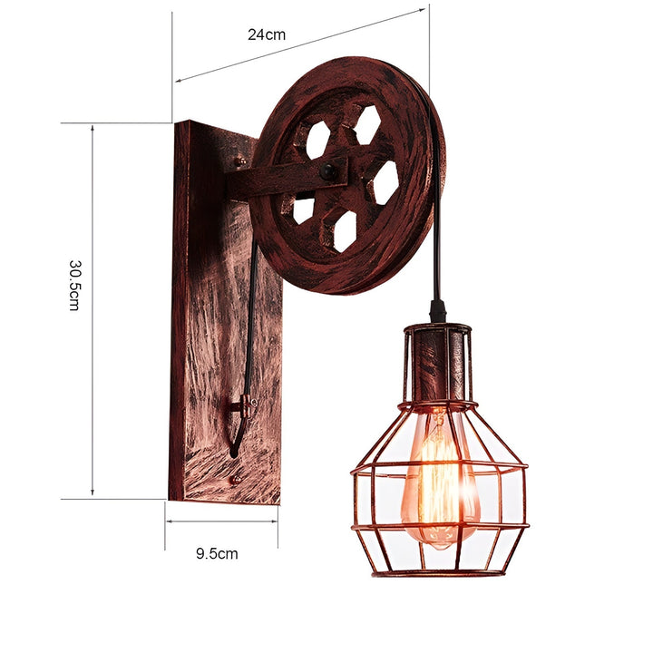 BowLift | LumenLux Wall Lamp - Elegant Industrial Vintage LED Lighting