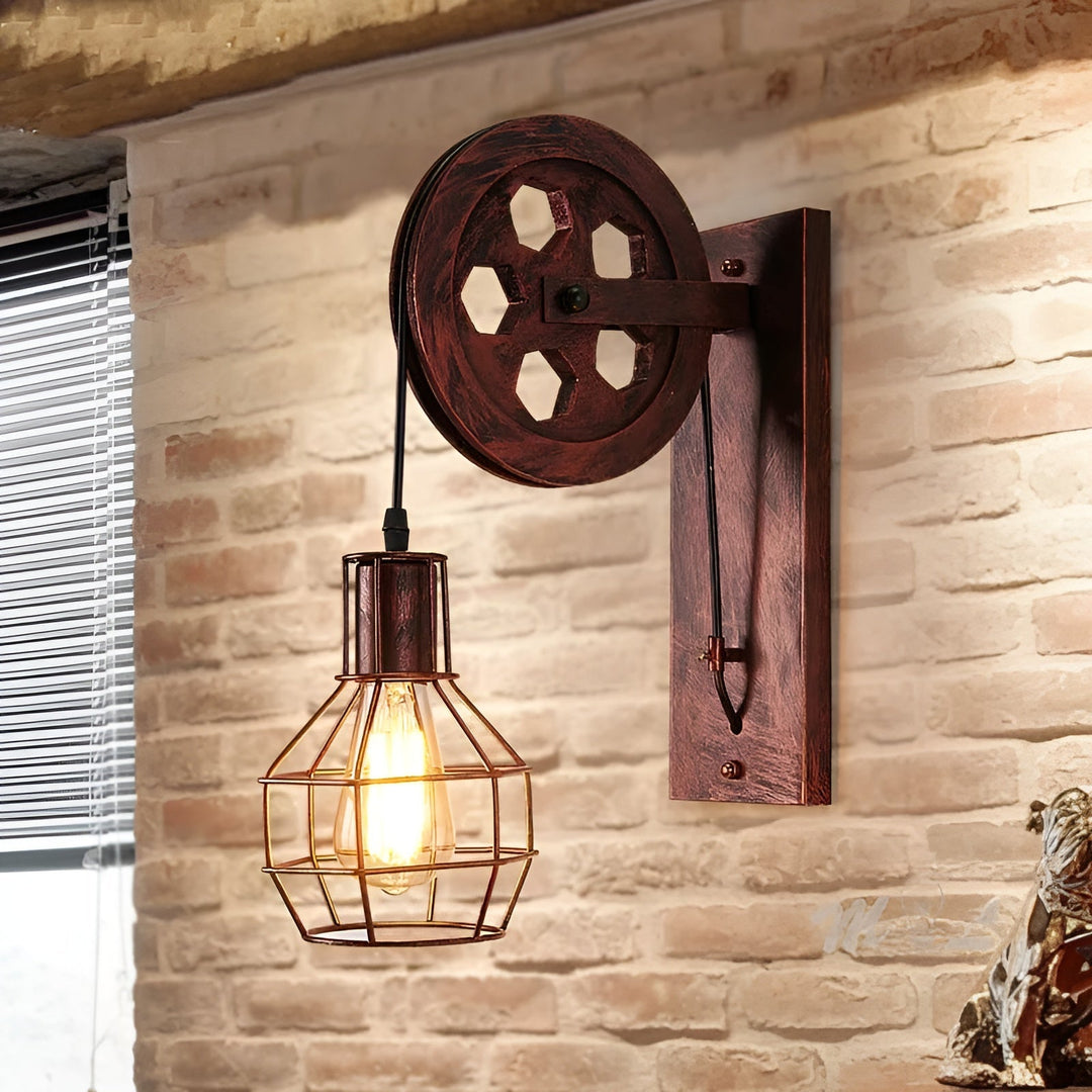 BowLift | LumenLux Wall Lamp - Elegant Industrial Vintage LED Lighting