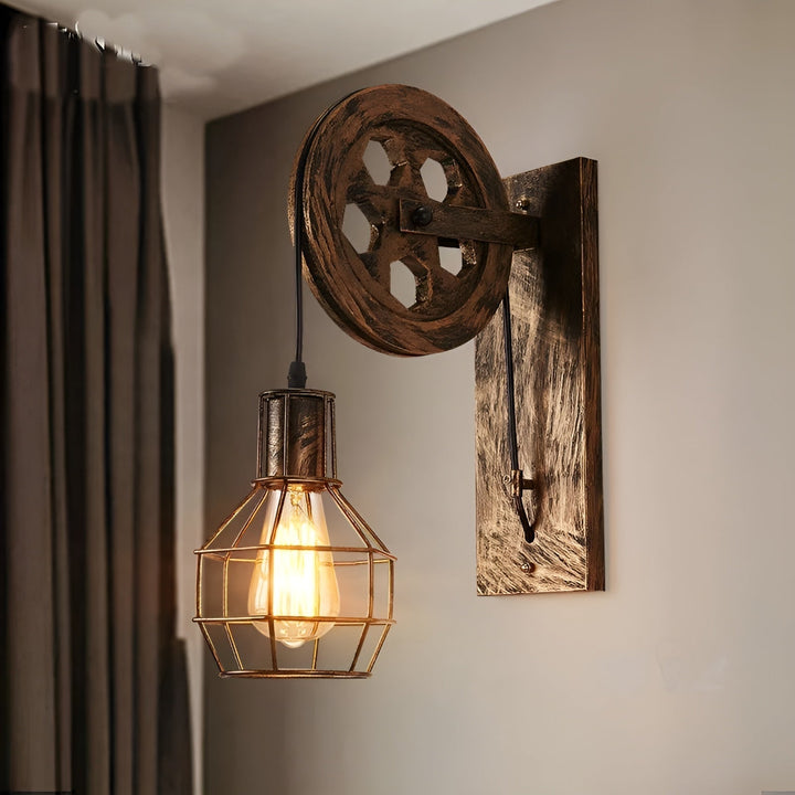 BowLift | LumenLux Wall Lamp - Elegant Industrial Vintage LED Lighting