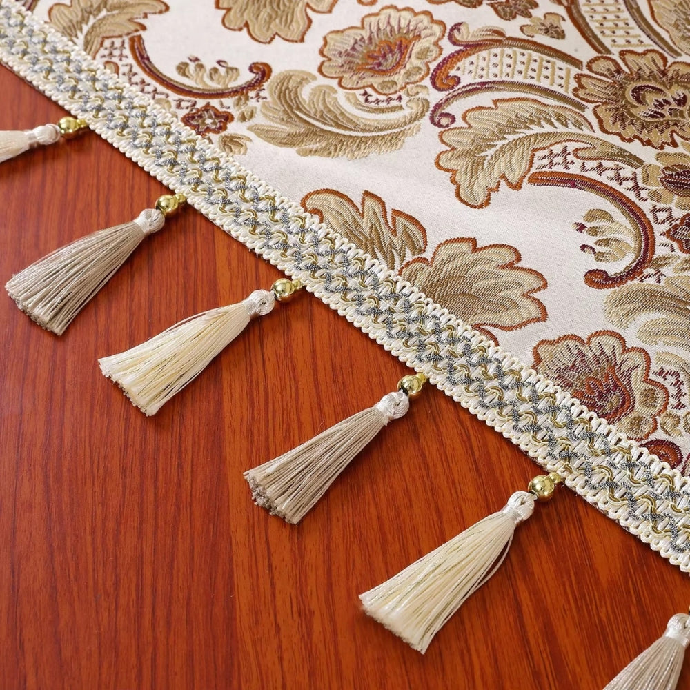 BowLift | Vintessa Vintage Embroidered Tassel Tablecloth