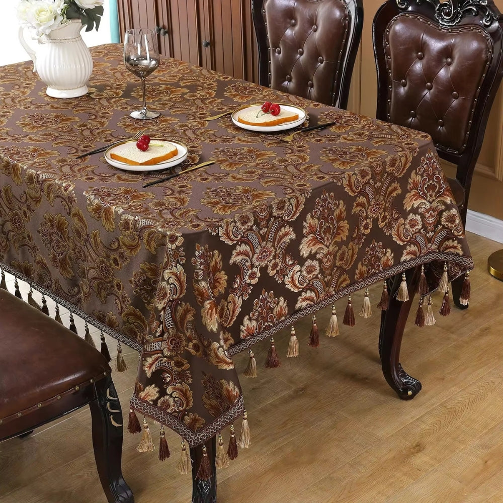 BowLift | Vintessa Vintage Embroidered Tassel Tablecloth
