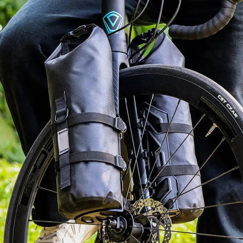BowLift | Waterproof Front Fork Bike Bags – 5-7L Pannier Set for Long Rides & Bikepacking