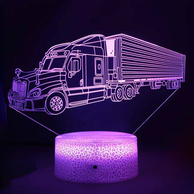LED Night Light - 3D Illusion Lamp for Children's Room, USB Charging | Bowlift